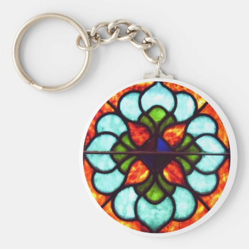 Stained Glass Window Keychain Zazzle
