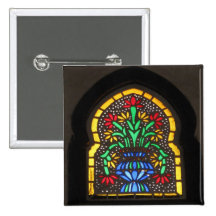Stained glass window  Mosque of Suleyman Aga Button