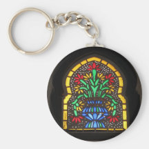 Stained glass window  Mosque of Suleyman Aga Key Chains