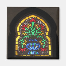 Stained glass window  Mosque of Suleyman Aga Magnet