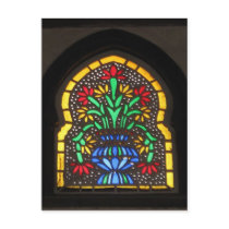 Stained glass window  Mosque of Suleyman Aga Postcards