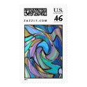 Stained Glass Window postage by dndartstudio Stained Glass Window postage