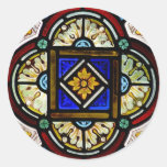 Stained Glass Window Round Sticker