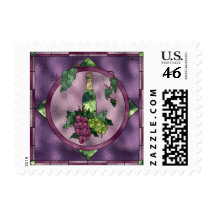 Stained Glass Wine Love Stamp