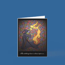 Stained Glass Witch Invites cards
