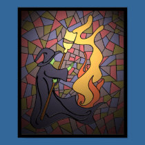 Stained Glass Witch posters