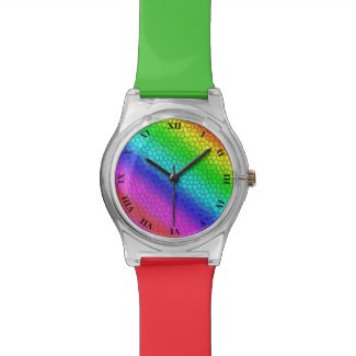 Stained Glass With Lead Rainbow Wrist Watches