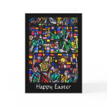 stained happy easter greeting card stained happy easter greeting card