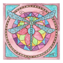 stainedglass dragonfly posters