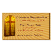 Stainglass Church Window Business Card Template