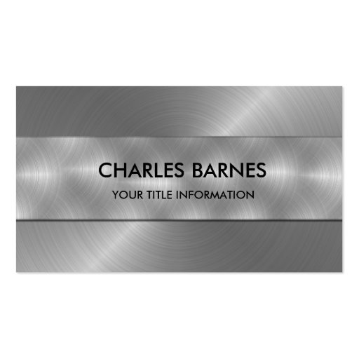 Stainless Steel Business Card (front side)