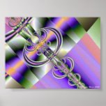 Stainless Steel Fractal posters