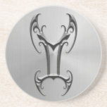 Stainless Steel Gemini Symbol Beverage Coasters