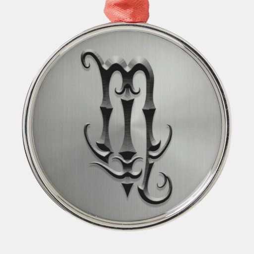 Stainless Steel Scorpio Symbol Christmas Ornament