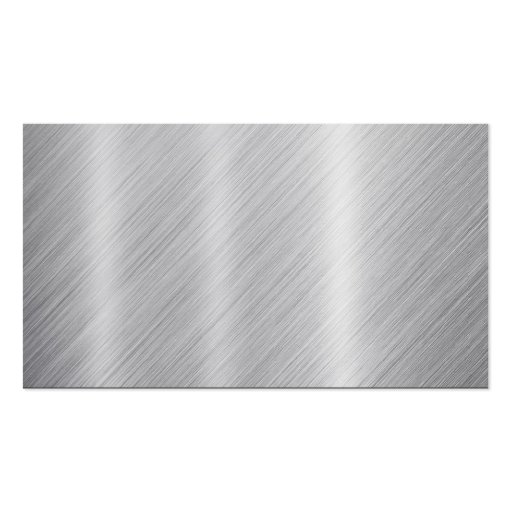Stainless Steel texture "Blank" Business Cards (front side)