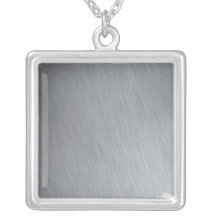 Stainless steel texture with lighting highlights personalized necklace