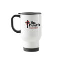 stainless steel white coffee mug