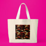 Stains in Red and Black Tote Bag