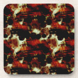Stains in Red and Black Beverage Coaster
