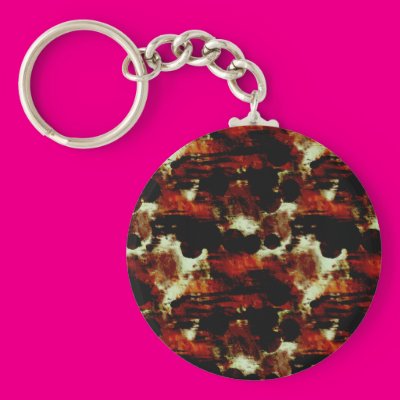 Stains in Red and Black Keychain Zazzle_keychain