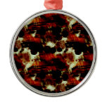 Stains in Red and Black Christmas Tree Ornaments