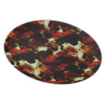 Stains in Red and Black Dinner Plate