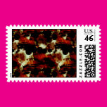 Stains in Red and Black Postage Stamp