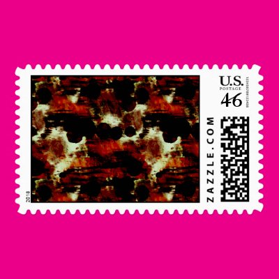 Stains in Red and Black Postage Stamp Zazzle_stamp Stains in Red and Black Postage Stamp Zazzle_stamp