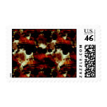Stains in Red and Black Postage Stamp