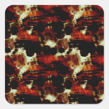 Stains in Red and Black Square Stickers