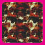 Stains in Red and Black Square Stickers Stains in Red and Black Square Stickers