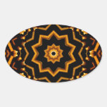 Staircase design oval sticker