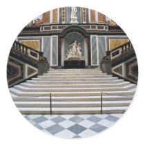 Staircase, Herrenchiemsea Castle, Bayern, Germany Round Stickers