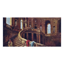 Staircase In The Castle Of Caprarola By Robert Hub Photo Cards