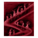 Staircase of Insanity (Red) posters