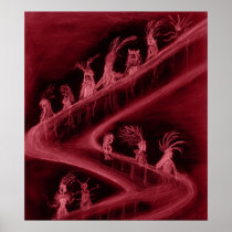 Staircase of Insanity (Red) Print