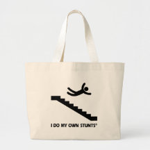 Stairs My Own Stunts Canvas Bags