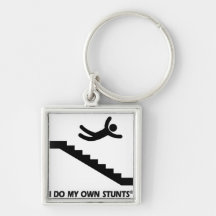 Stairs My Own Stunts Key Chains