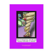 Stairway To Heaven Parody Cartoon On Postcard