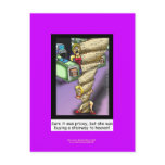 Stairway To Heaven Parody Cartoon On Postcard