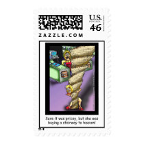 Stairway To Heaven Parody Cartoon Postage Stamps