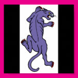 Stalking Panther in Purple Print