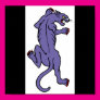 Stalking Panther in Purple Print Stalking Panther in Purple Print