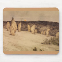 Stalks of Grain in Moonlight Mouse Pads