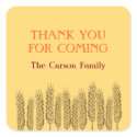 Stalks of wheats natural yellow field Thanksgiving sticker
