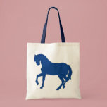 stallion sillouette-blue tote bag bags