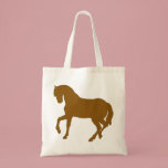 stallion sillouette - brown, tote bag bags