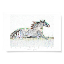 Stallion's Gallop Enhanced Digital Horse Print