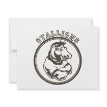 Stallions Mascot invitations