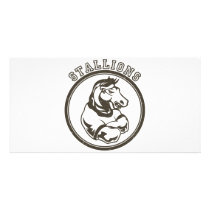 Stallions Mascot photo cards by CustomSportsTshirts Stallions Mascot photo cards